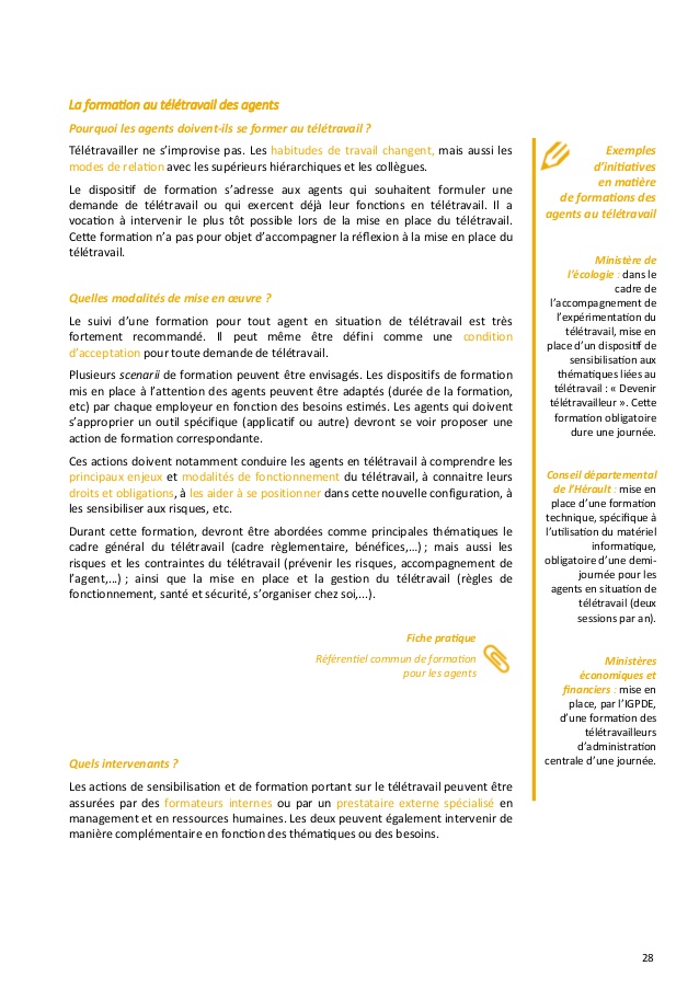 teletravail mise en place