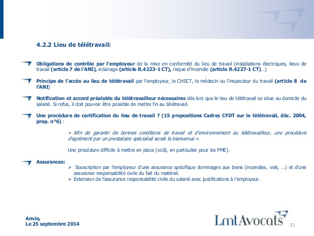teletravail obligation employeur