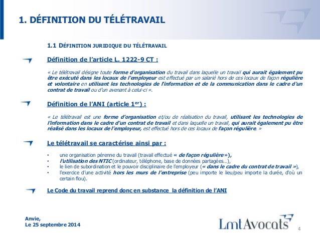 teletravail obligation