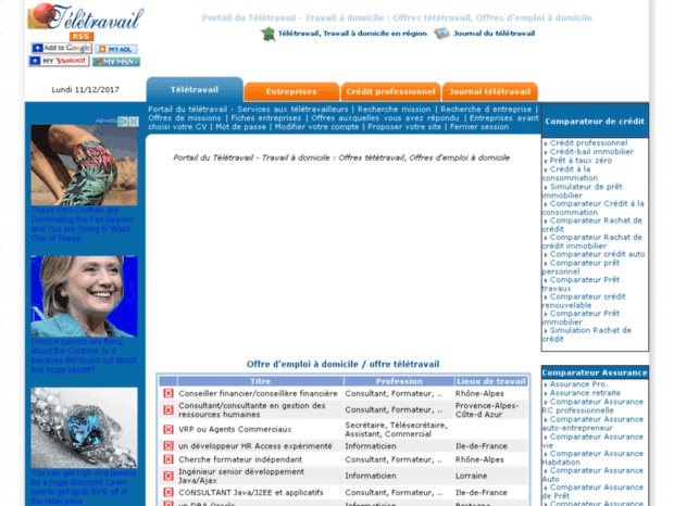 teletravail offre emploi secretaire