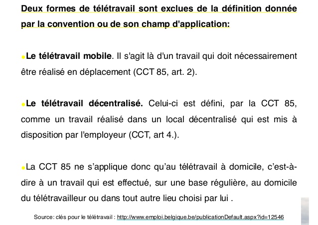 teletravail offres d'emploi belgique
