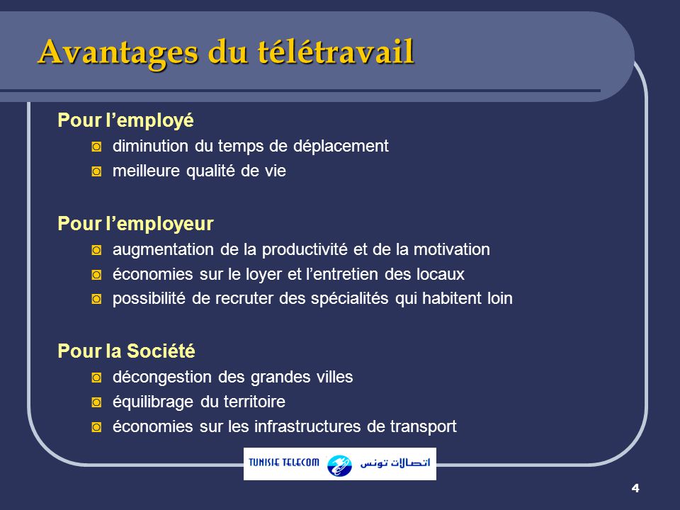 teletravail pour qui