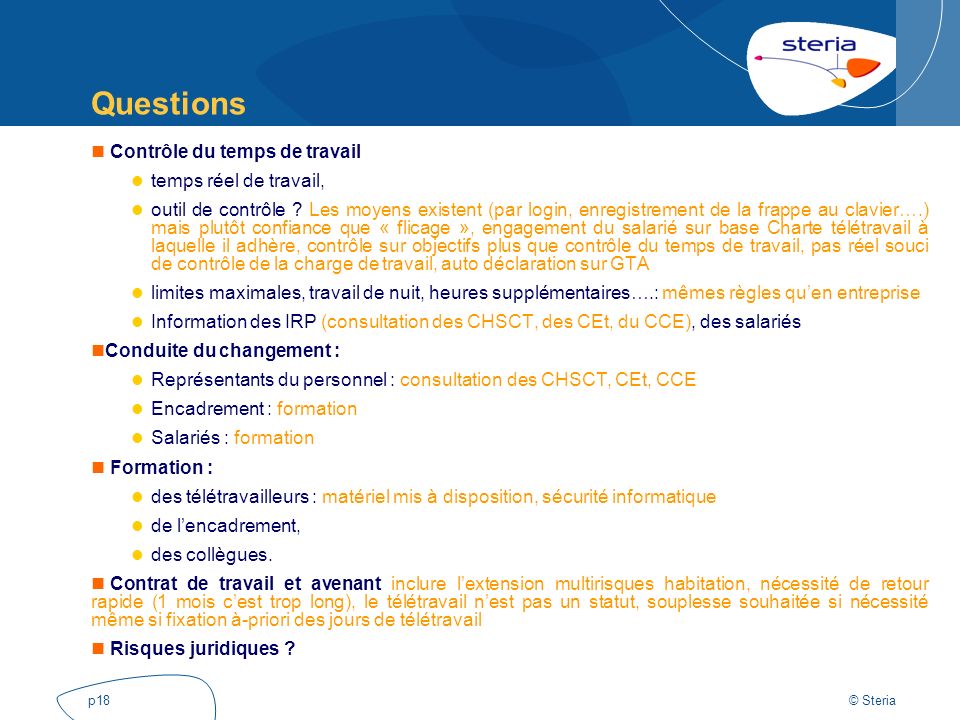 teletravail quel statut