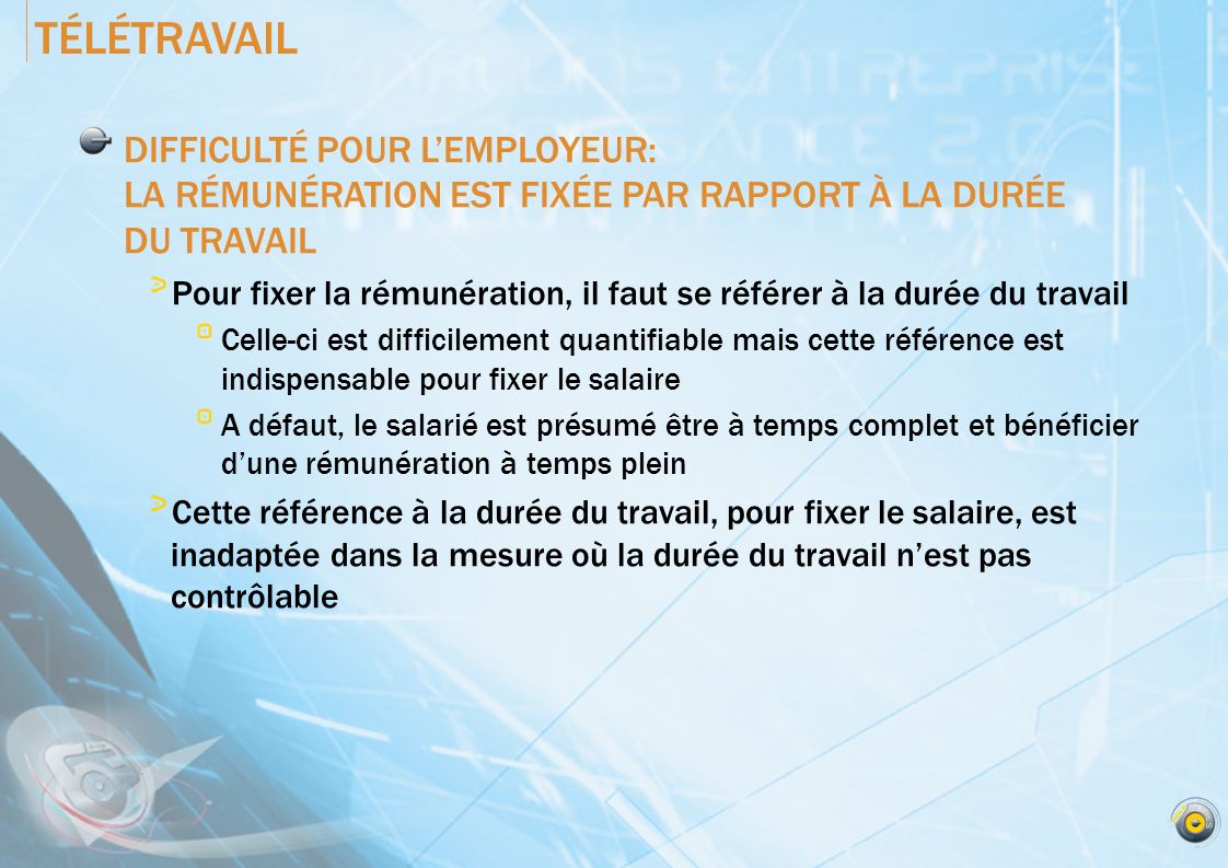 teletravail remuneration