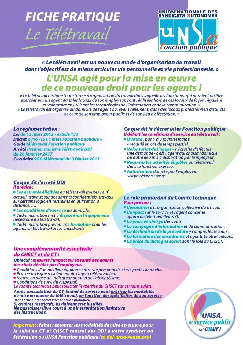 teletravail service public