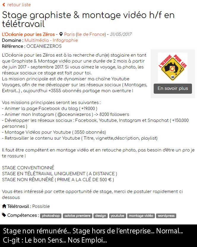 teletravail stagiaire