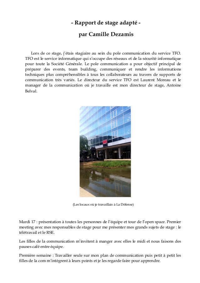 teletravail stagiaire