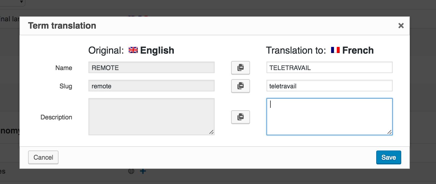 teletravail translation