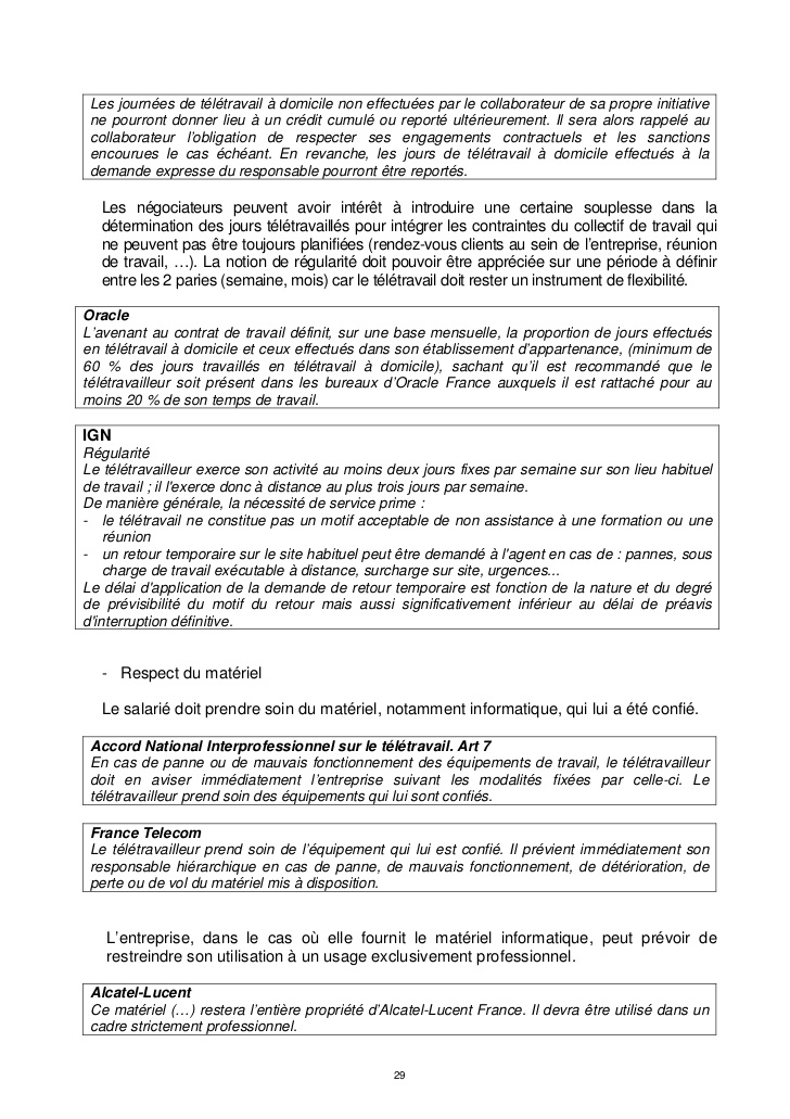 teletravail un jour par semaine