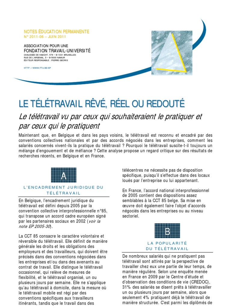 teletravail universite
