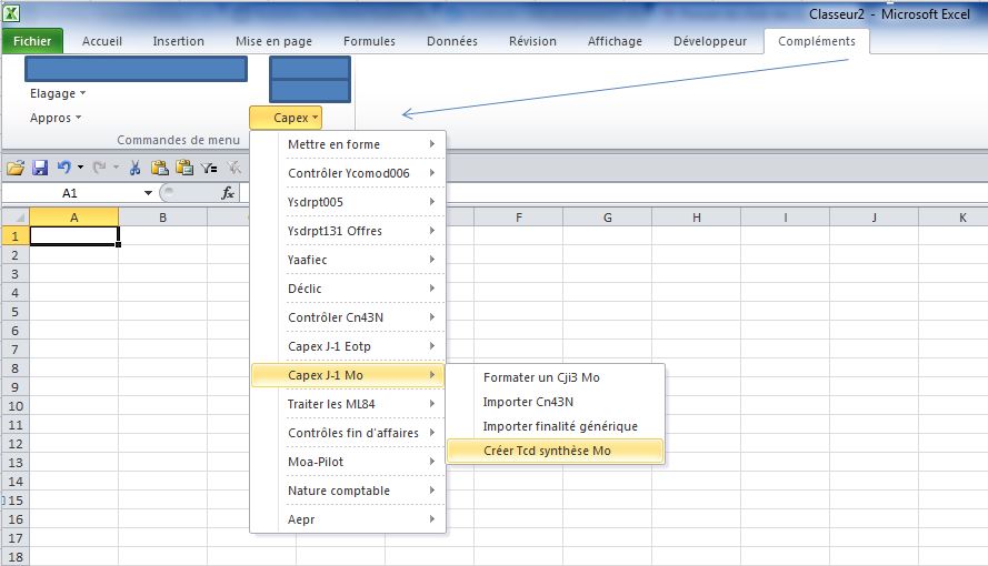 teletravail vba excel