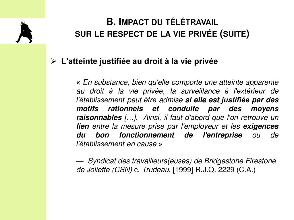 teletravail vie privee