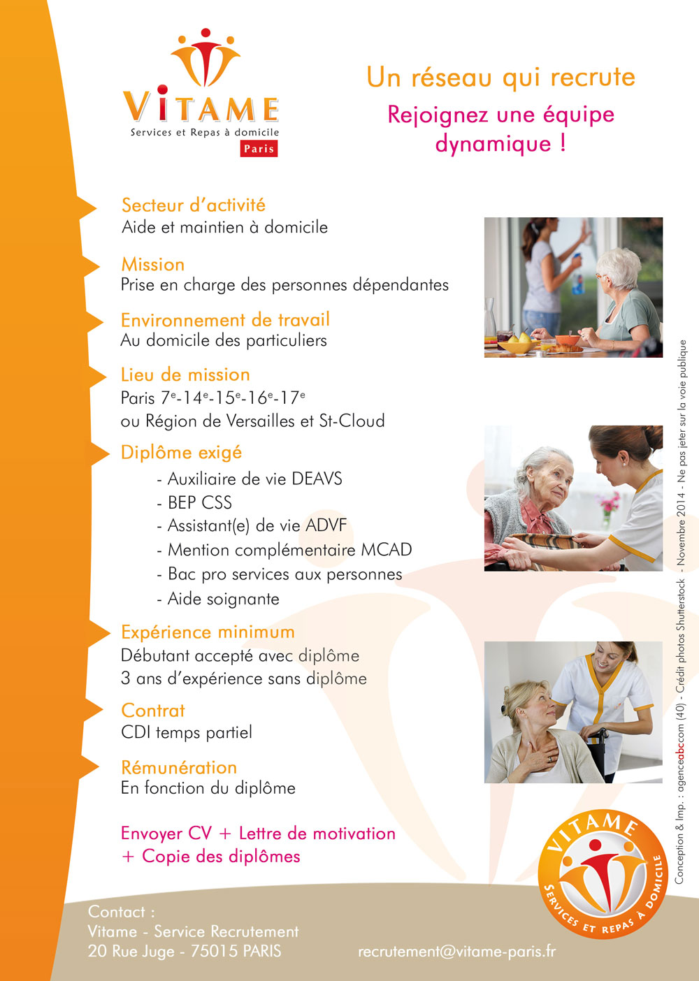 travail a domicile 75015