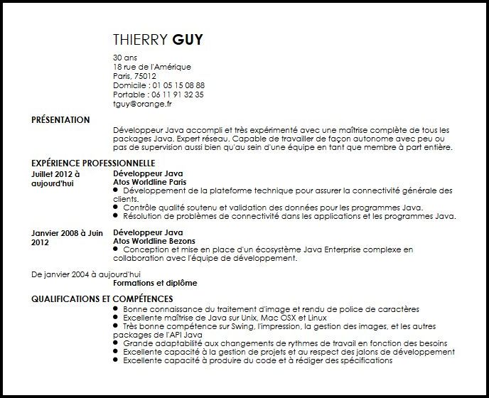 travail a domicile java