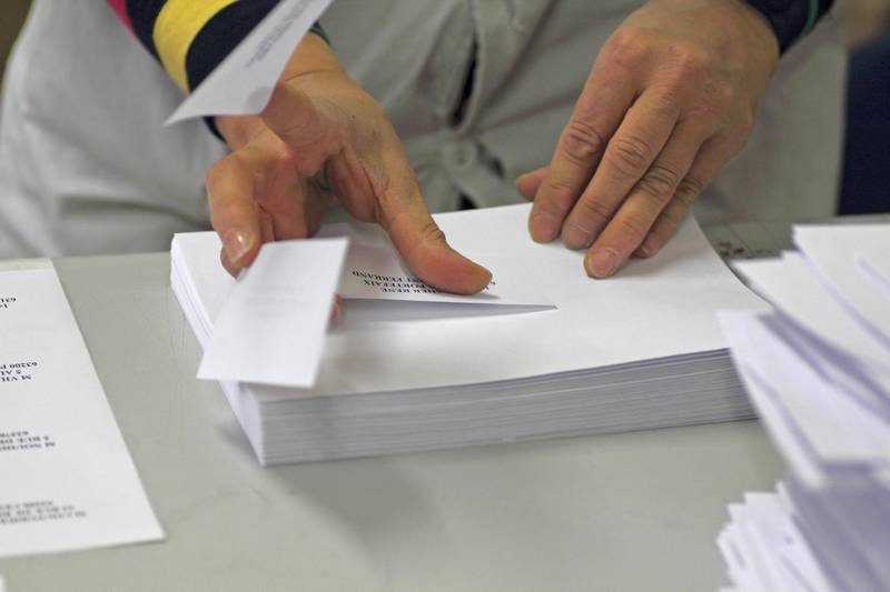 travail a domicile mise sous pli avis