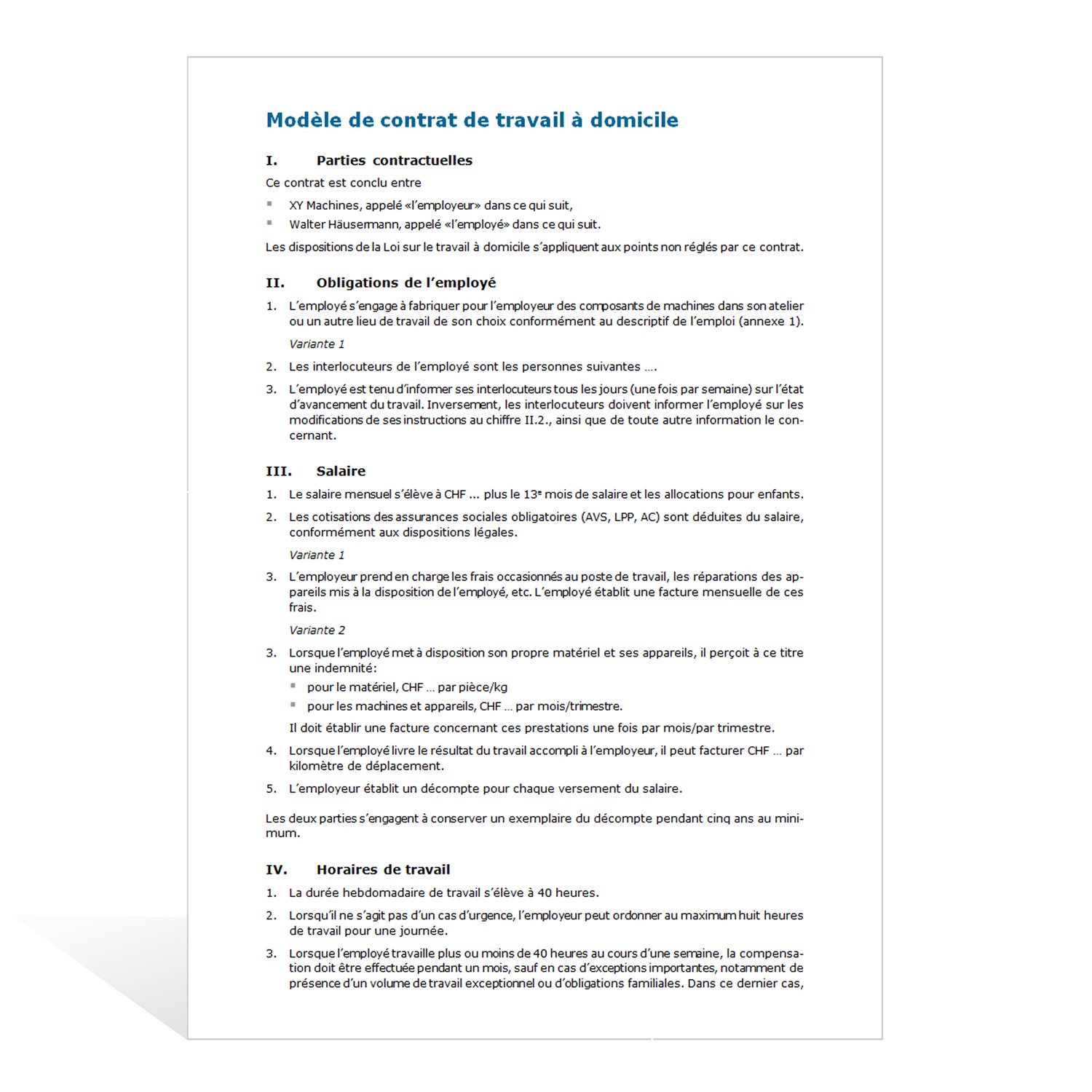 travail a domicile obligations de l'employeur