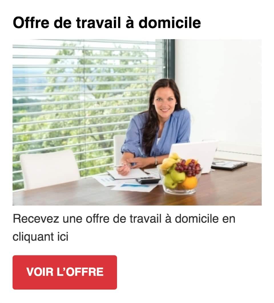 travail a domicile urgent