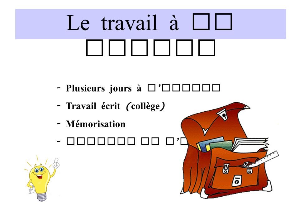 travail a la maison college