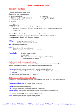 travail a la maison la retine zone de reception des informations