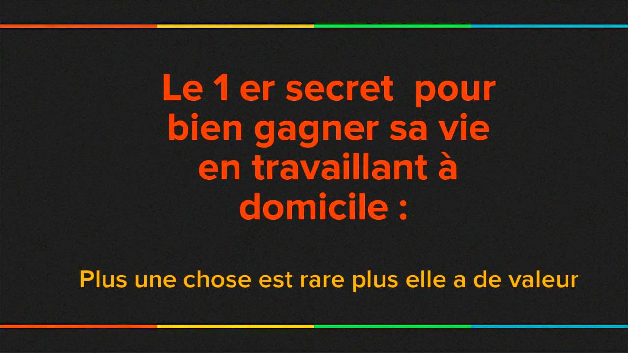 travail a la maison remunere serieux
